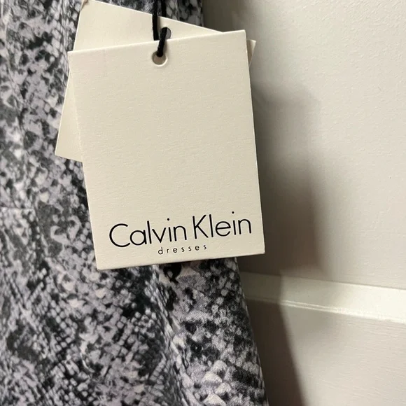 NWT. Calvin Klein dress. Size 12. snake print - Picture 5 of 5